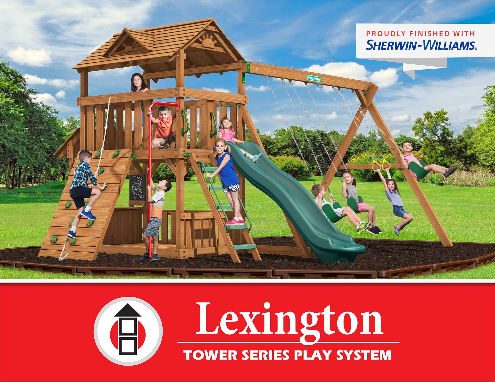 Childhood Starts With A Premium Lexington Swing Set From