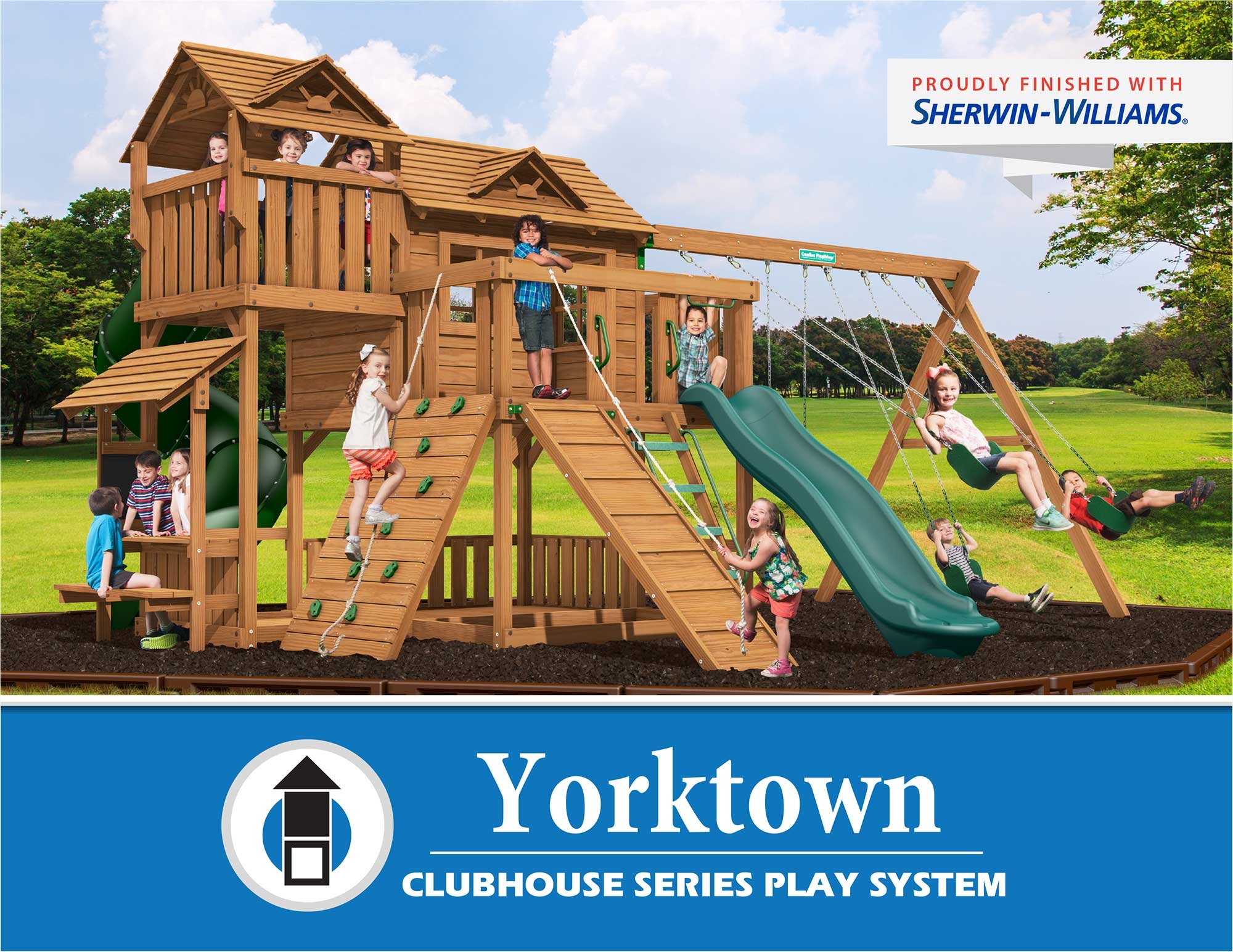 Childhood Starts With A Premium Yorktown Swing Set From