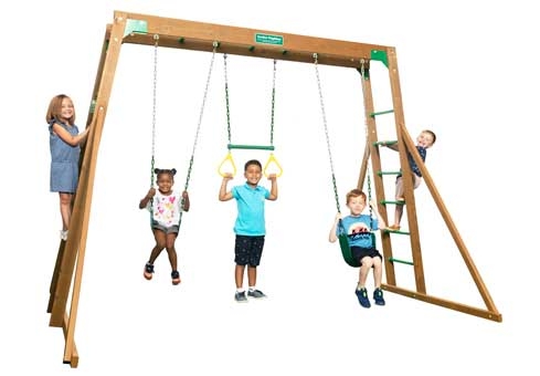 creative playthings top ladder swing set